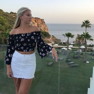 Top shop mini denim skirt